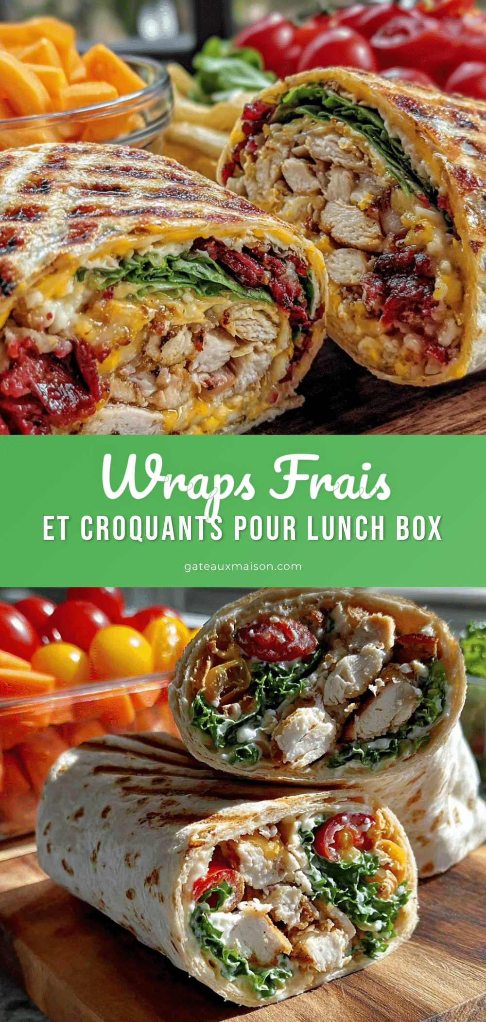 wraps frais et croquants pour lunch box de rentrée recipe