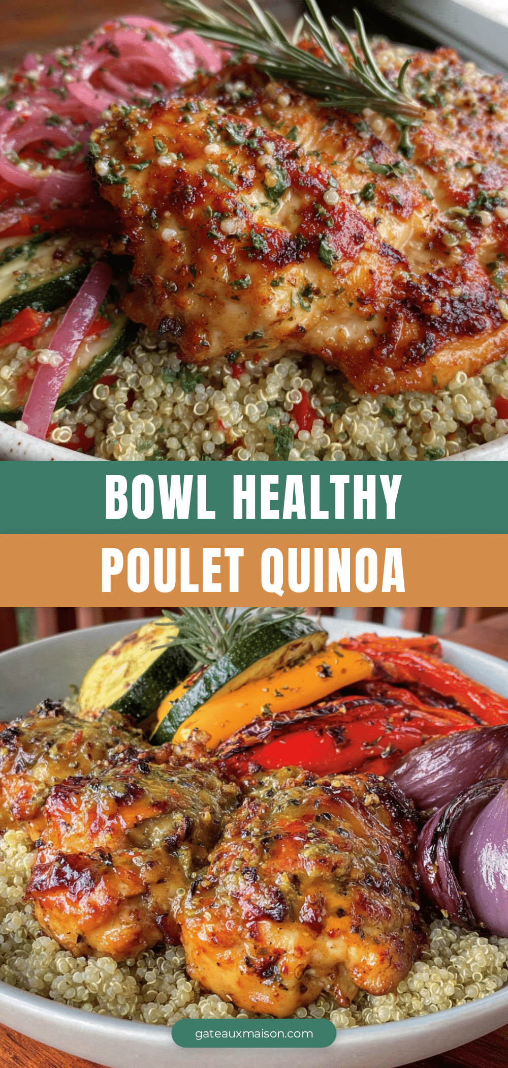 bol healthy poulet quinoa légumes rôtis recipe