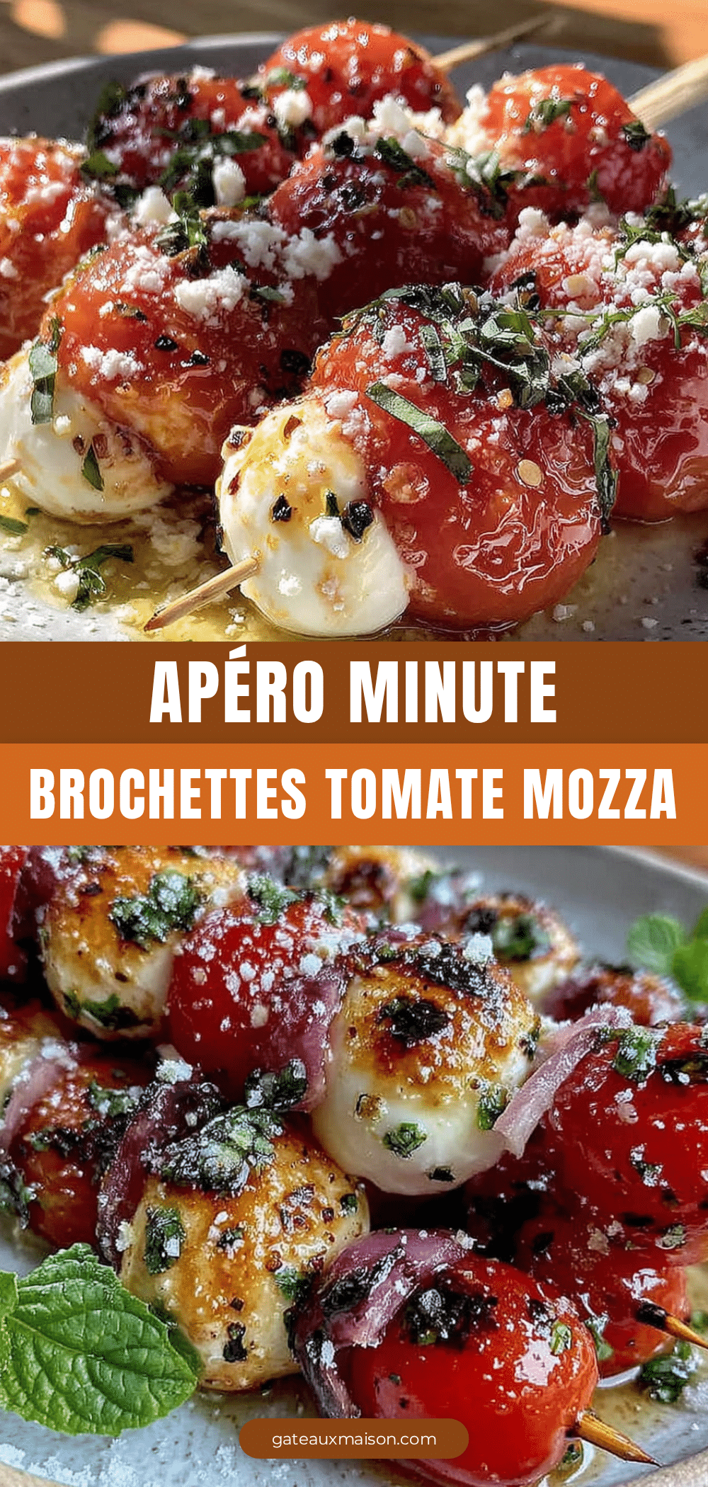 brochettes tomate-mozzarella-basilic recipe