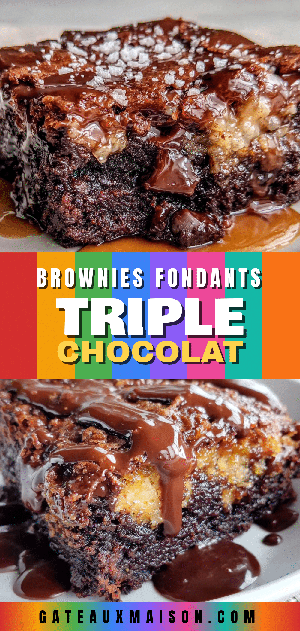 brownies fondants triple chocolat recipe