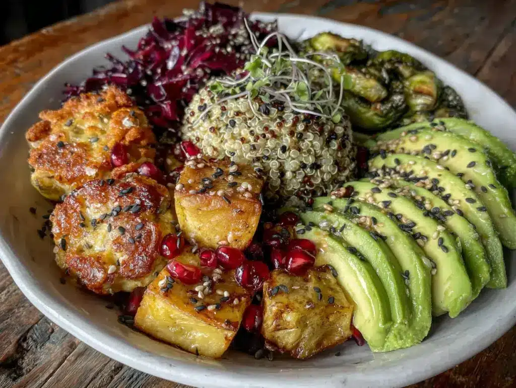 buddha bowl croustillant patate douce et pois chiches - featured image