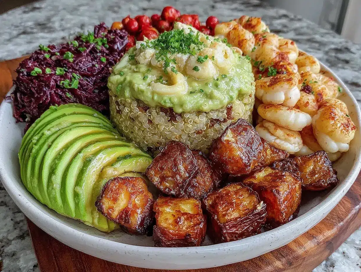 buddha bowl croustillant patate douce et pois chiches preparation steps