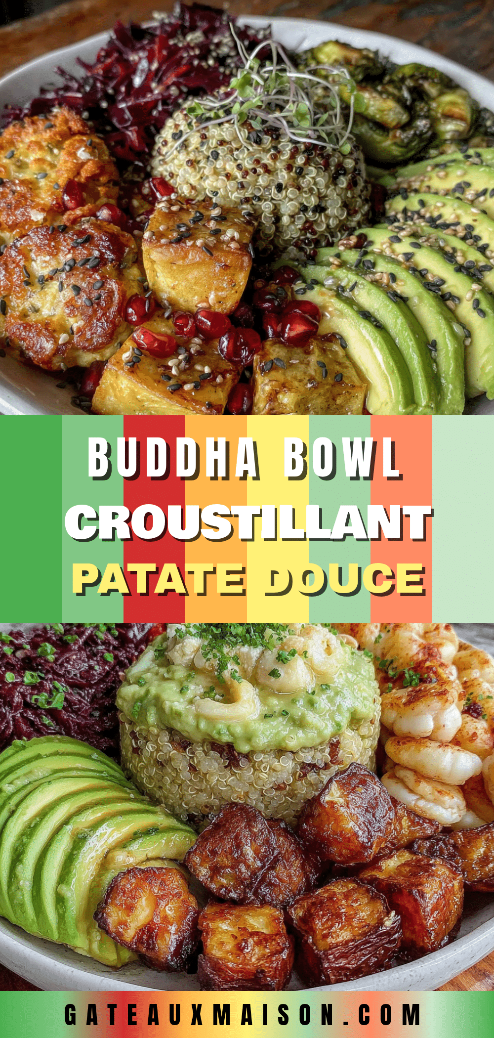 buddha bowl croustillant patate douce et pois chiches recipe