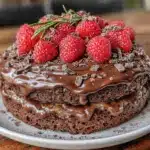 gâteau chocolat framboise trois étages - featured image