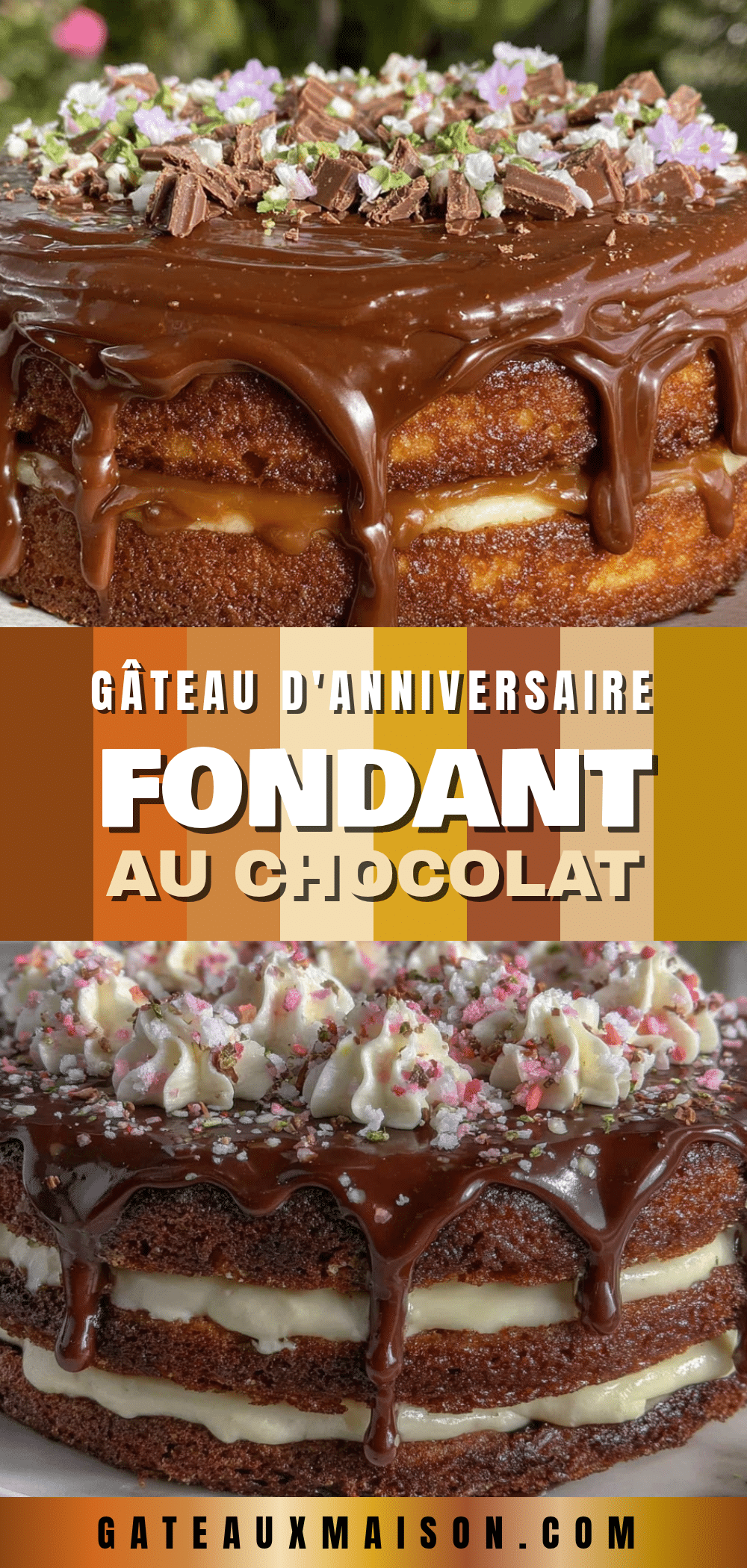 gâteau d’anniversaire fondant au chocolat recipe