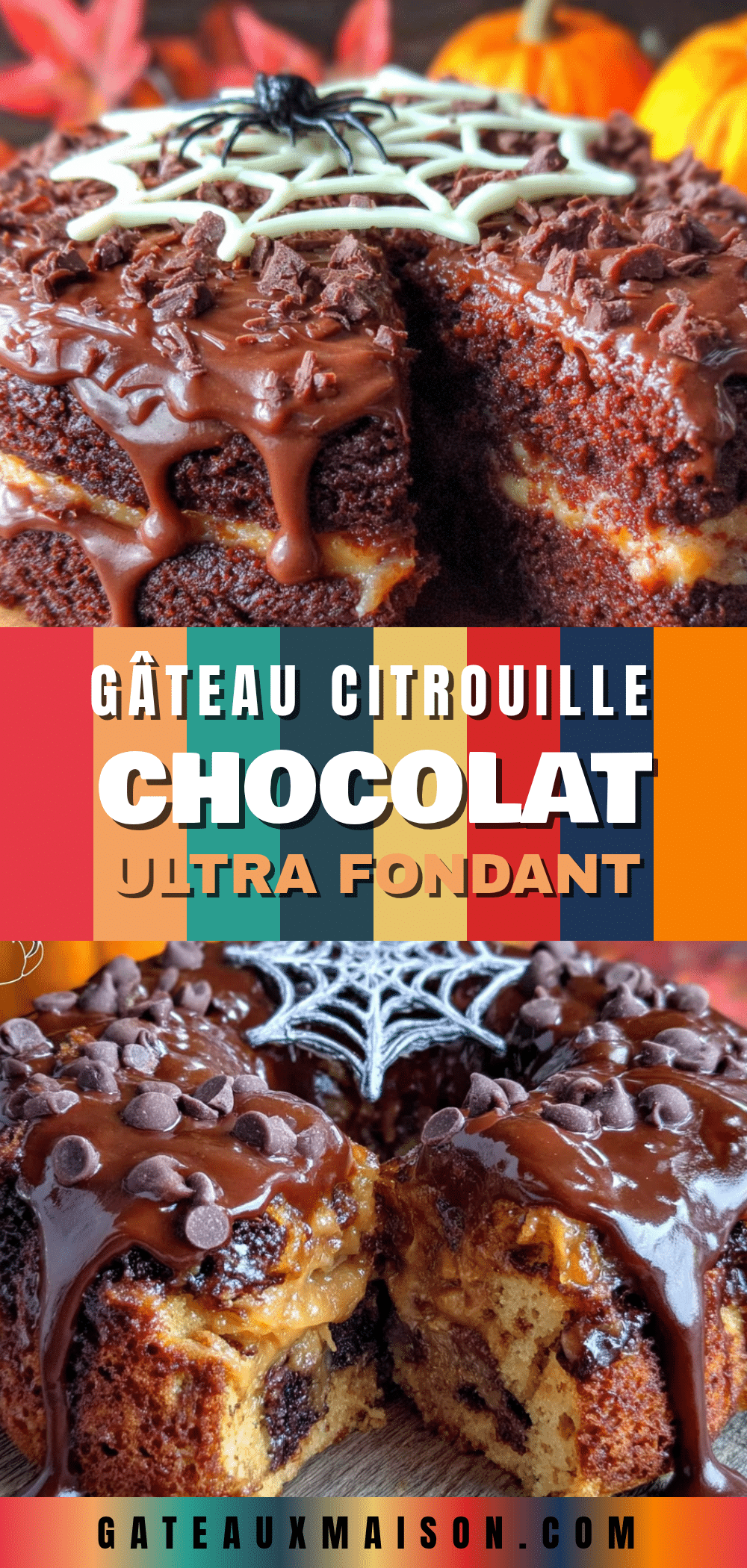 gâteau halloween citrouille chocolat ultra fondant recipe