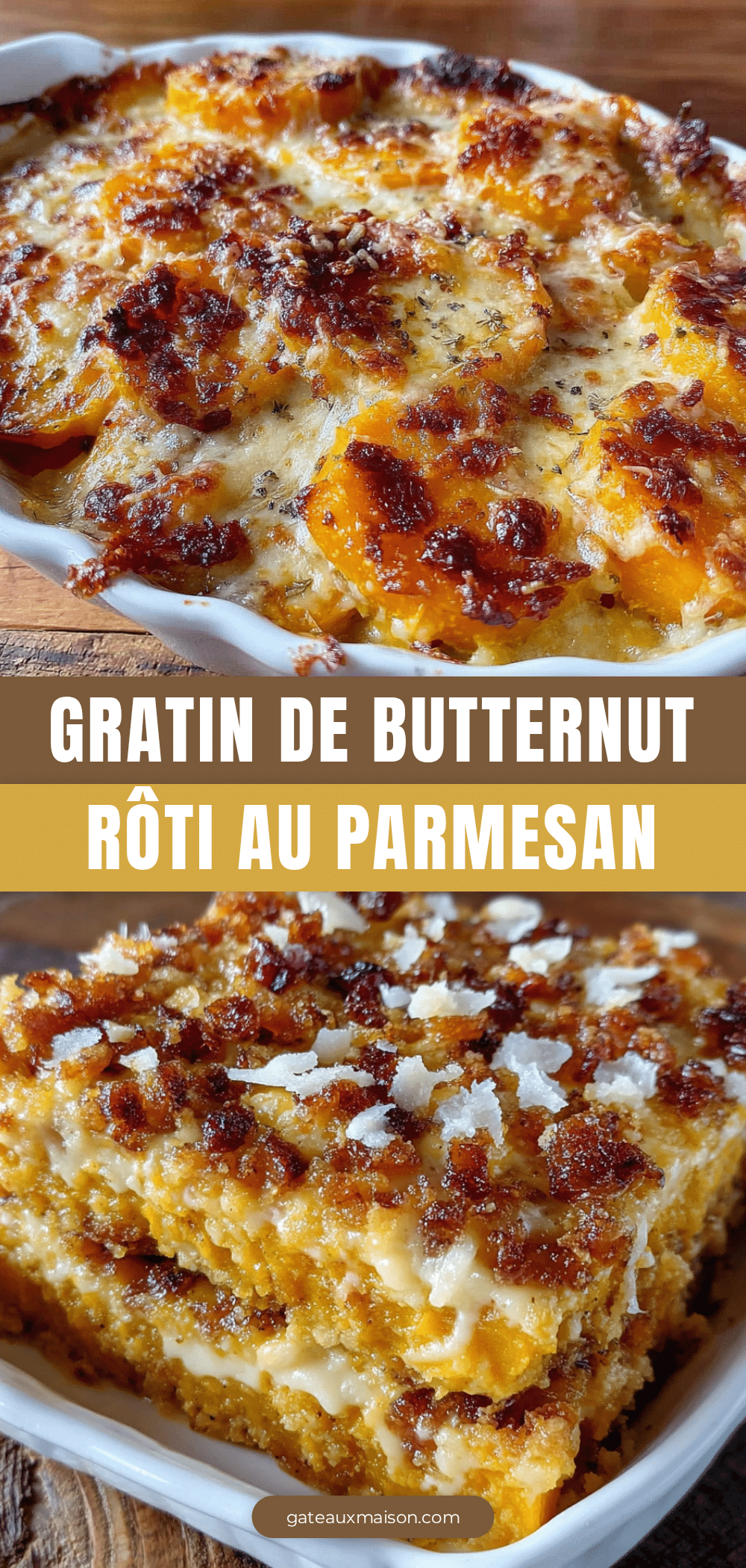 gratin de butternut rôti au parmesan recipe