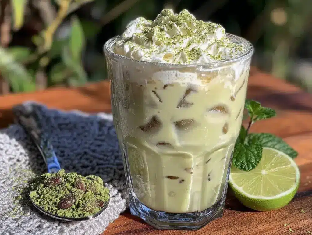 matcha latte glacé - featured image