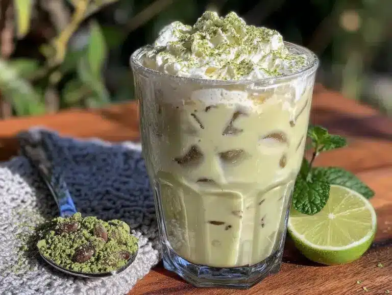 matcha latte glacé - featured image