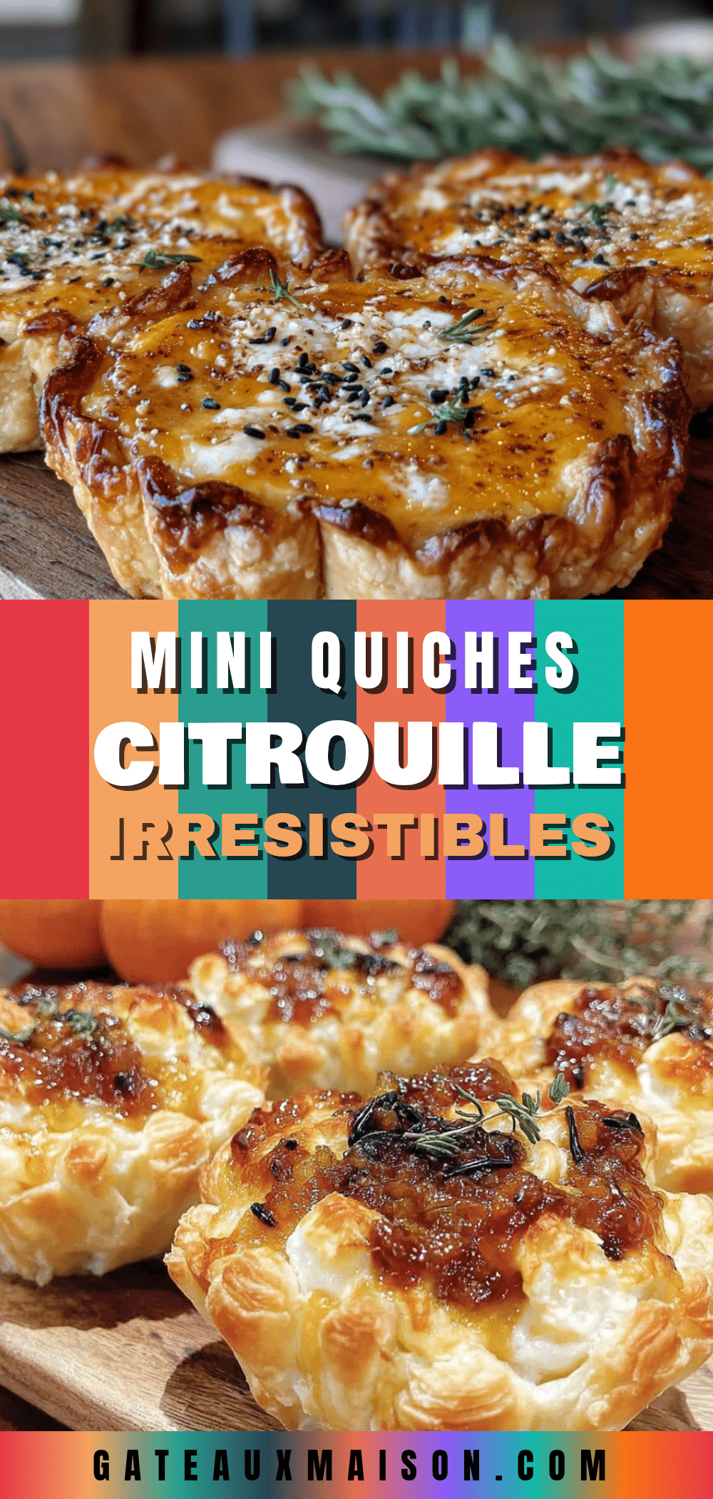 mini quiches citrouille halloween recipe