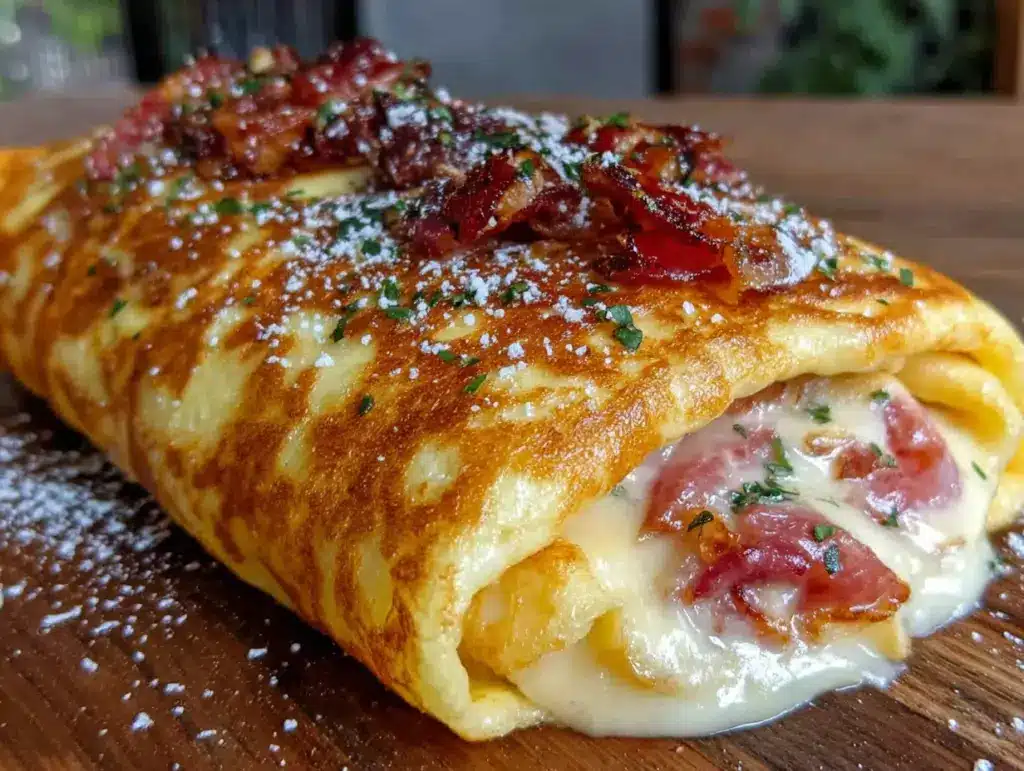 omelette roulée jambon-fromage - featured image