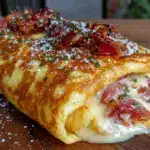 omelette roulée jambon-fromage - featured image