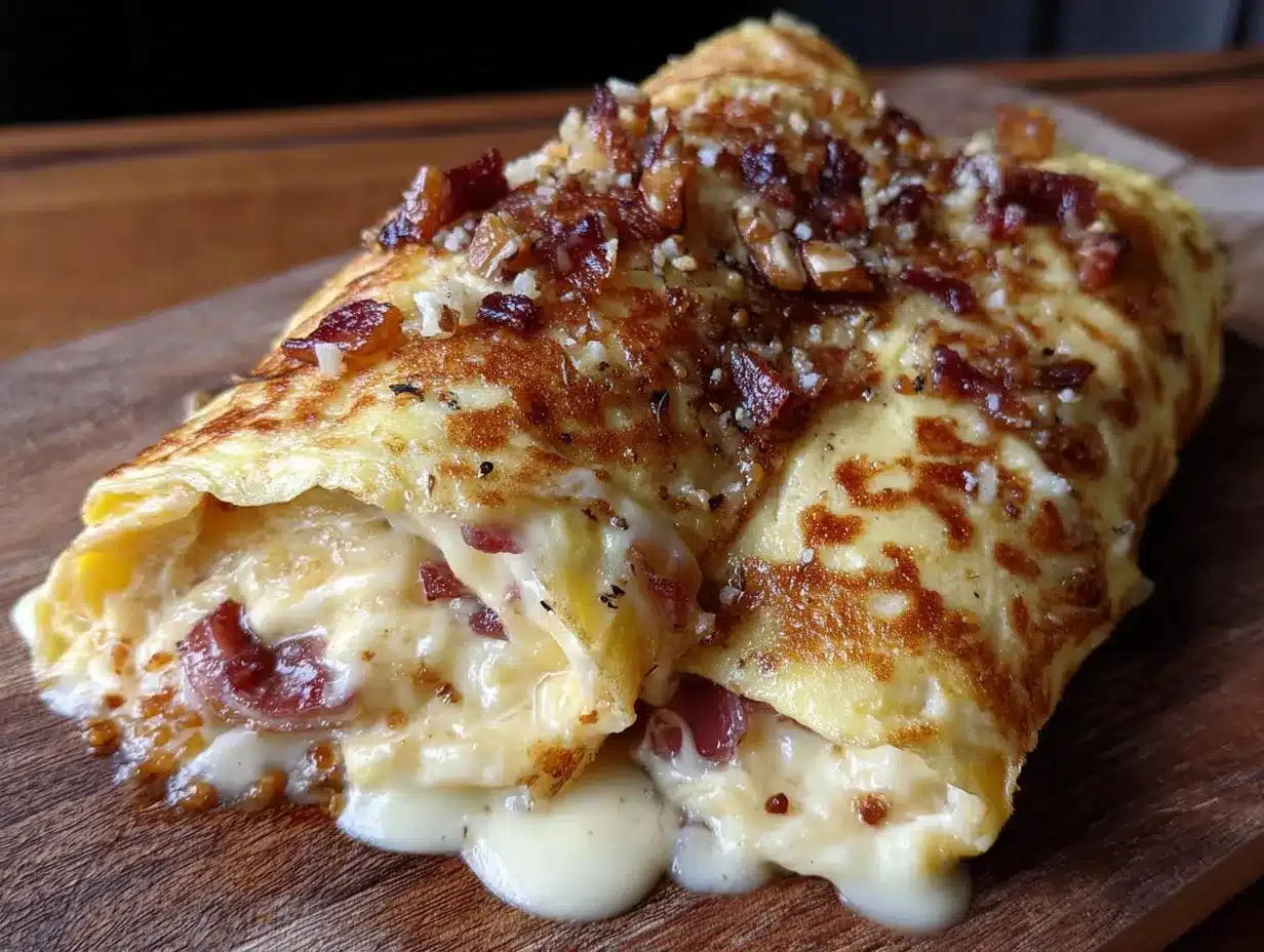 omelette roulée jambon-fromage preparation steps