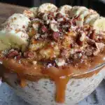 overnight oats banane cacahuète - featured image