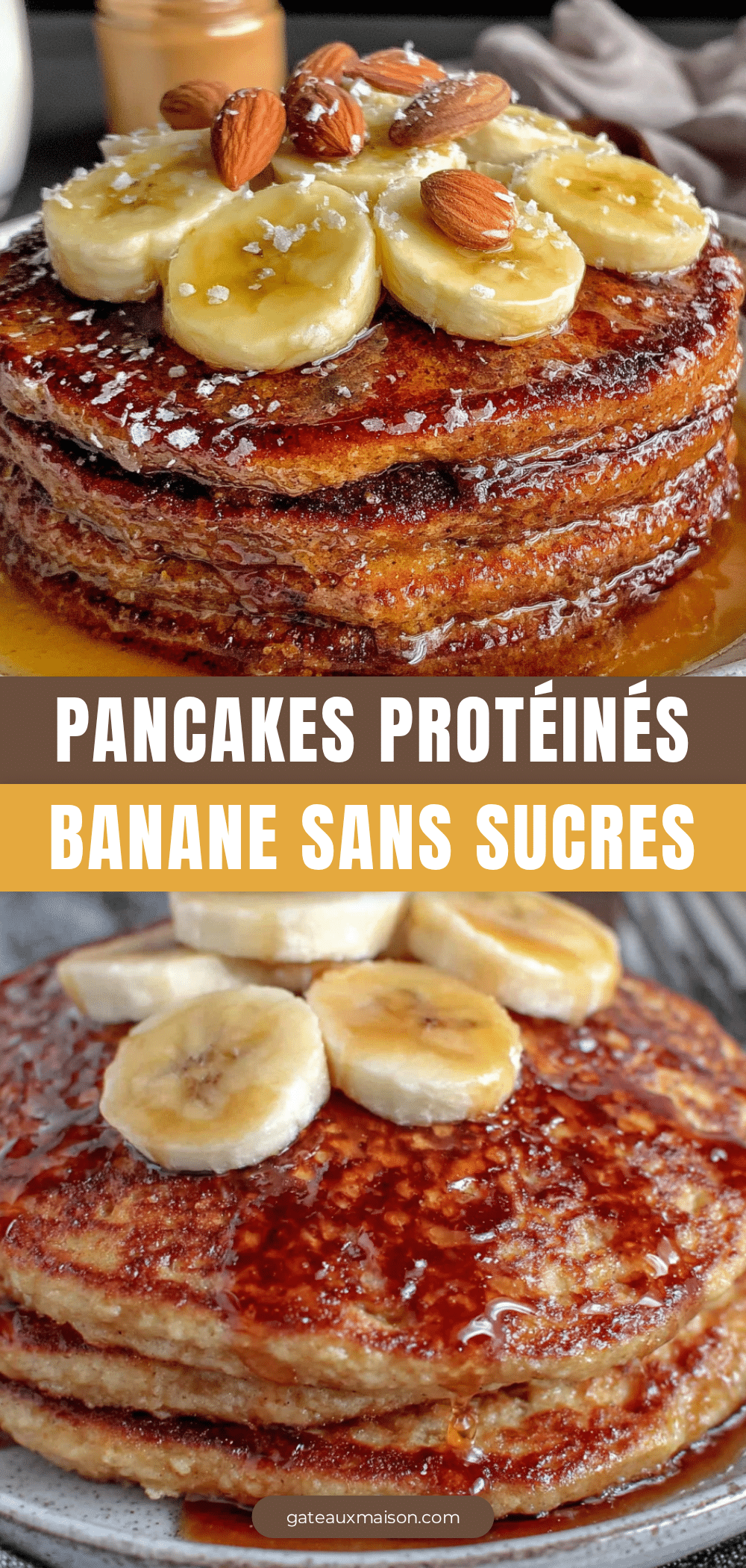 pancakes protéinés à la banane sans sucre recipe