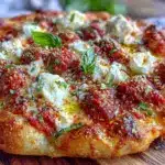 pizza Margherita croustillante pâte maison - featured image