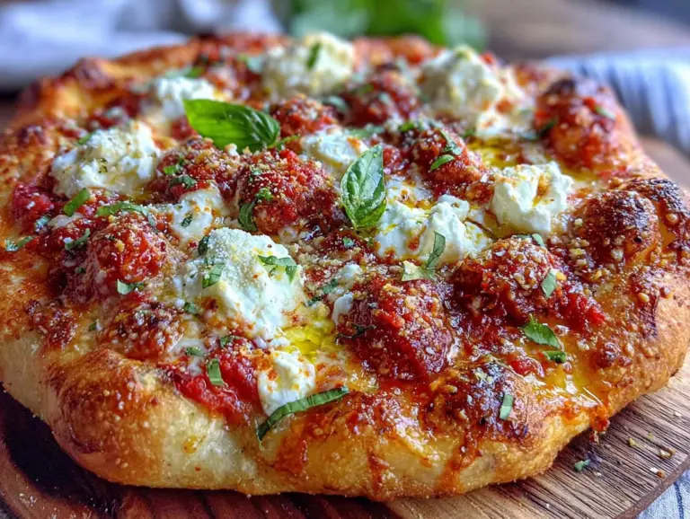 pizza Margherita croustillante pâte maison - featured image