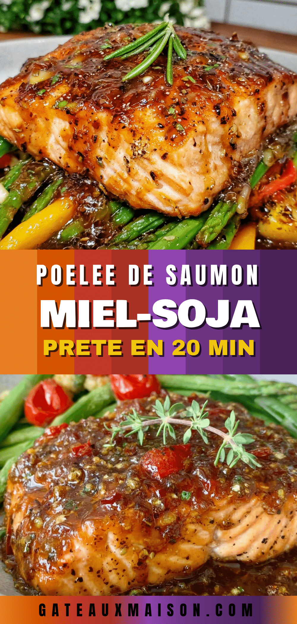 poêlée de saumon miel-soja recipe