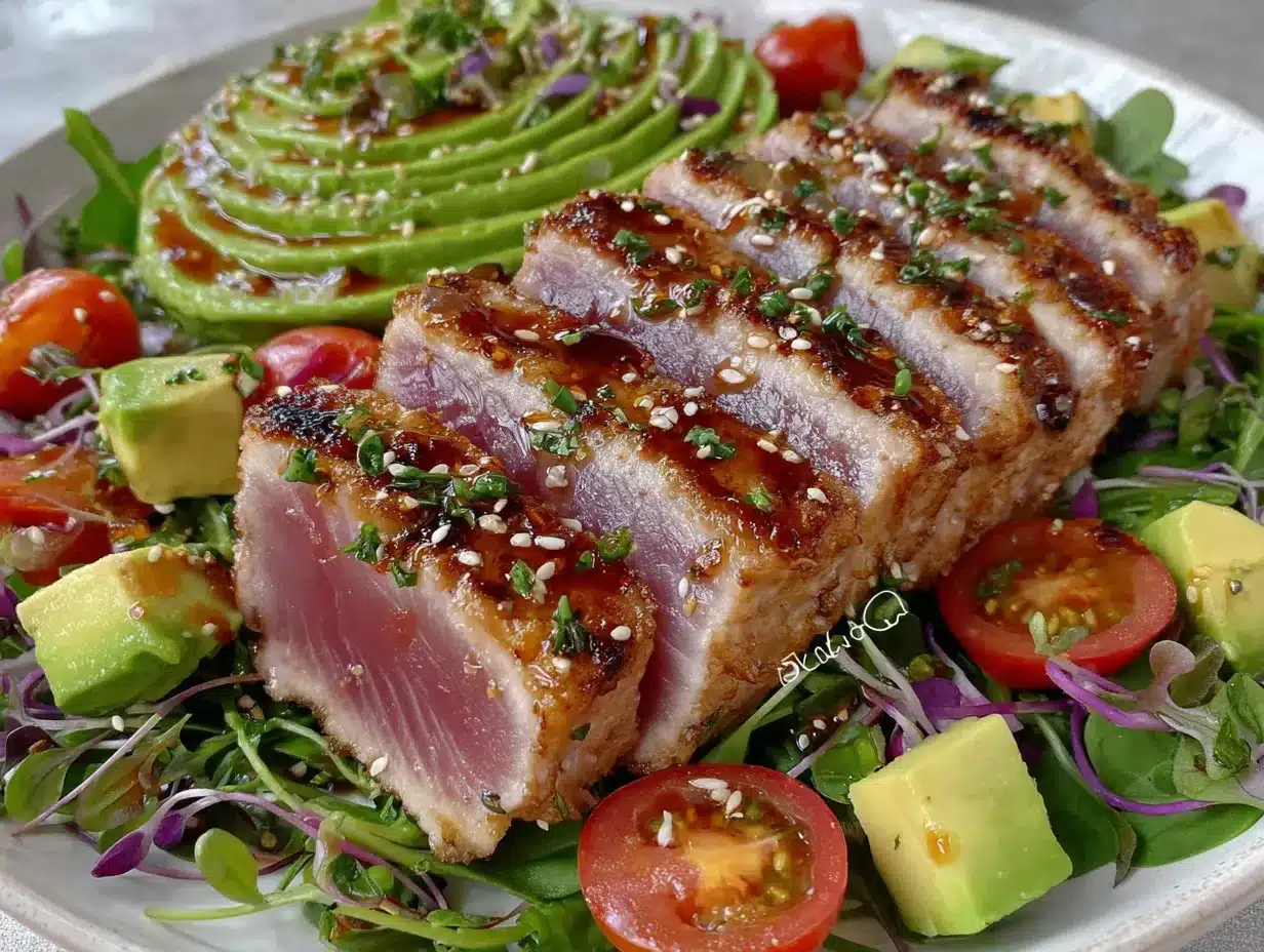 salade repas thon avocat crémeux preparation steps