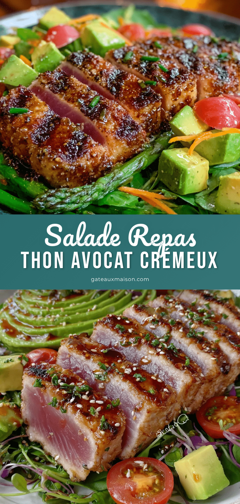 salade repas thon avocat crémeux recipe