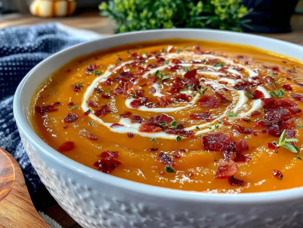 Soupe potiron-carotte à la crème - featured image