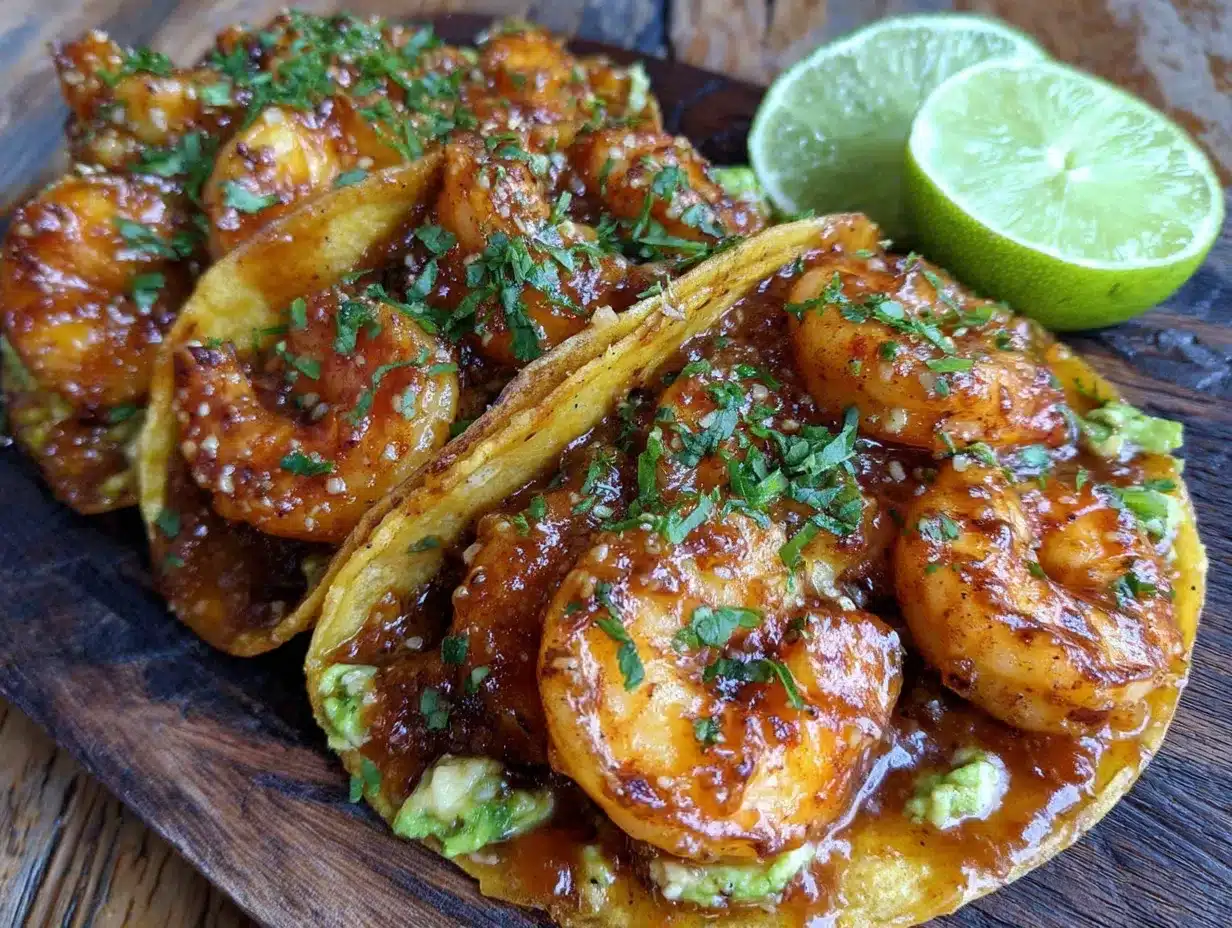 tacos crevettes épicés crémeux preparation steps