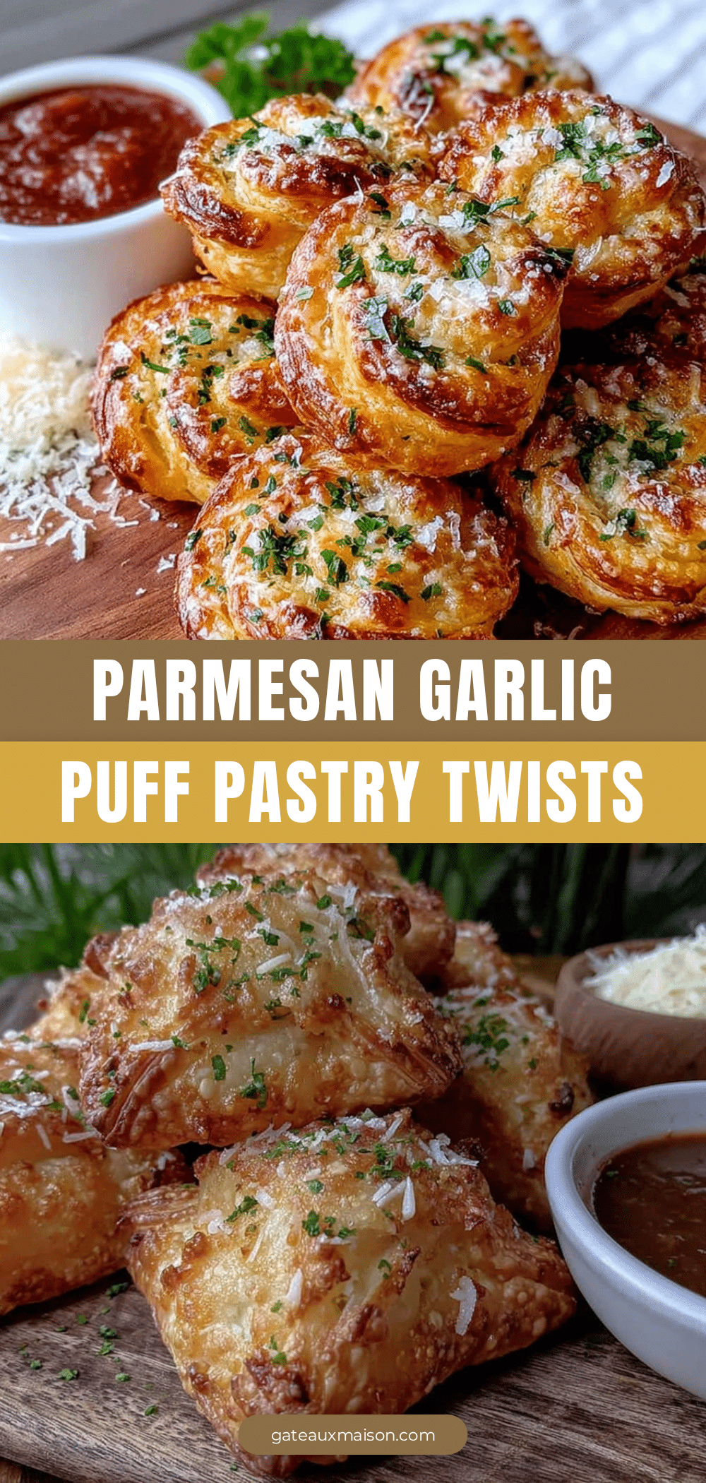 torsades feuilletées parmesan ail recipe